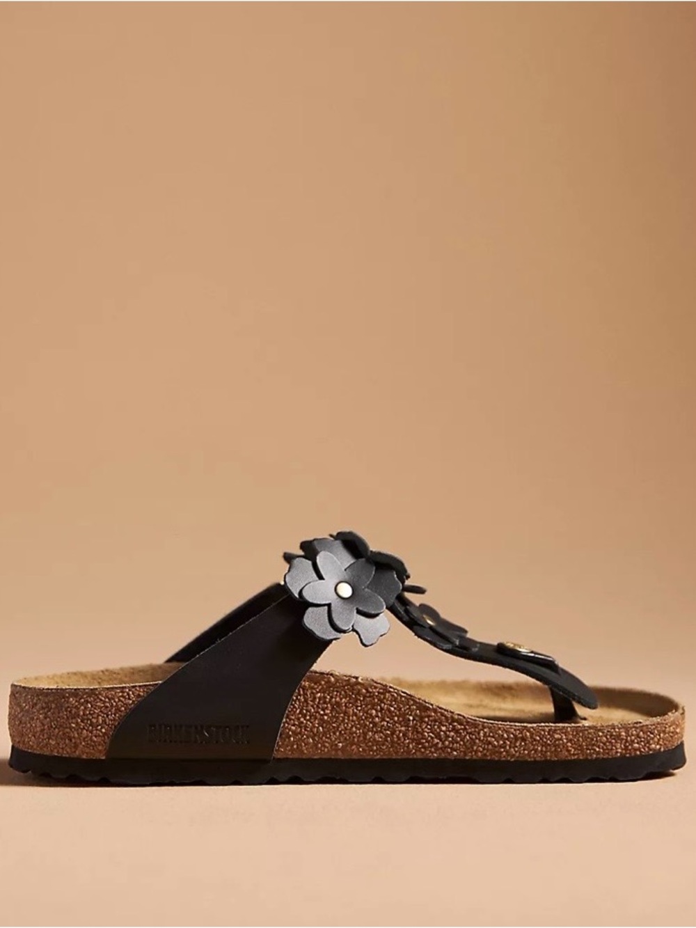 Birkenstock Black Floral Gizeh Sandal - Picture 2 of 8